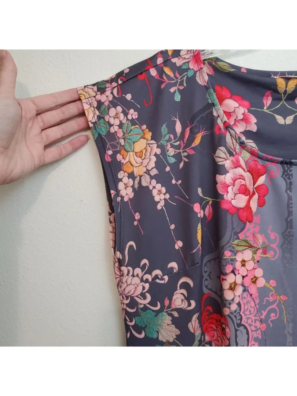 Johnny Was Asbrie dress, periwinkle floral